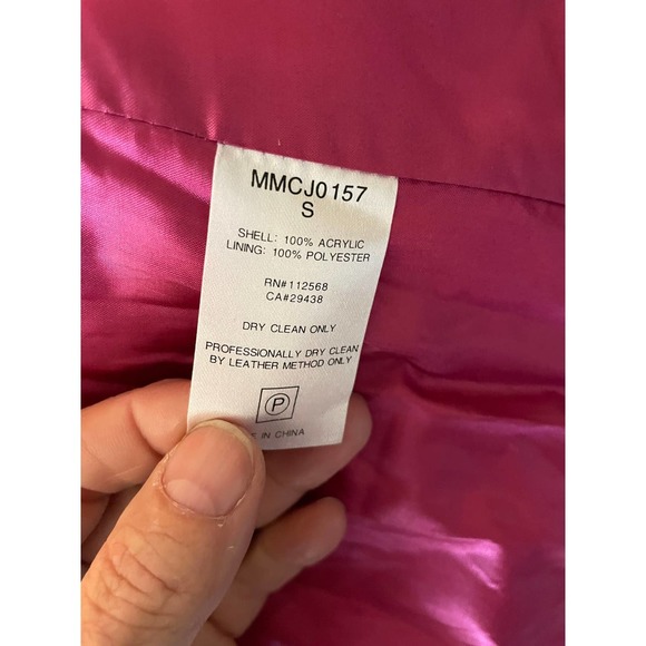 MM Couture by Miss Me Womens Faux Fur Jacket Tie-Waist 3/4 Sleeve Size S Cream - Picture 13 of 13